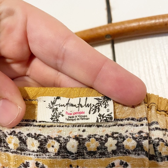 Free People Off-Shoulder Floral Mini Dress - Yellow, Pink, Black - Picture 5 of 10